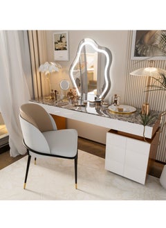 WISFOR Luxury Dining Chairs Leather Kitchen Dining Chairs Set of 2 Upholstered Dining Room Chairs Kitchen Chairs with Metal Legs 2 pcs Restaurant Dining Chairs for Dining Room Dedroom  - Image 5