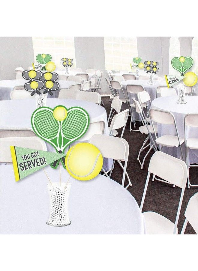 Big Dot of Happiness You Got Served Tennis Baby Shower Or Tennis Ball Birthday Party Centerpiece Sticks Showstopper Table Toppers 35 Pieces  - Image 3
