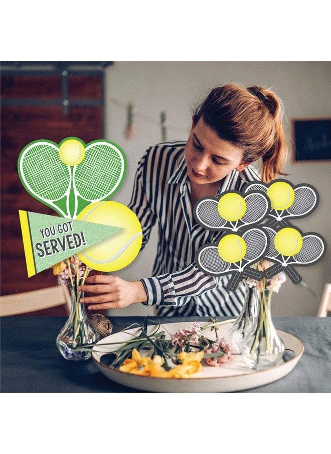 Big Dot of Happiness You Got Served Tennis Baby Shower Or Tennis Ball Birthday Party Centerpiece Sticks Showstopper Table Toppers 35 Pieces  - Image 4