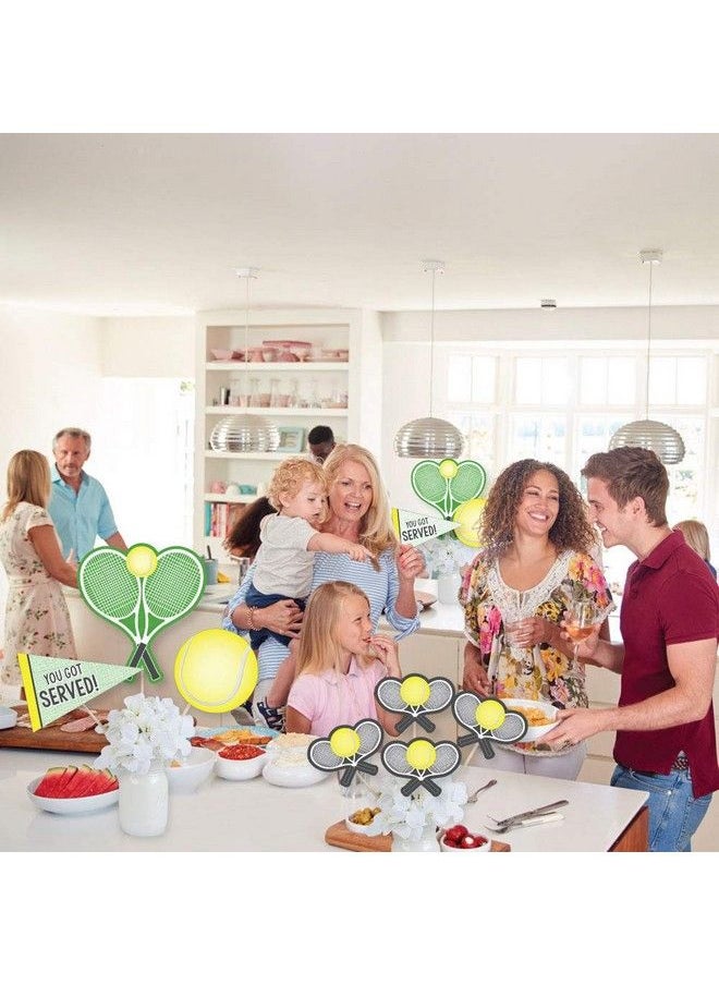 Big Dot of Happiness You Got Served Tennis Baby Shower Or Tennis Ball Birthday Party Centerpiece Sticks Showstopper Table Toppers 35 Pieces  - Image 5