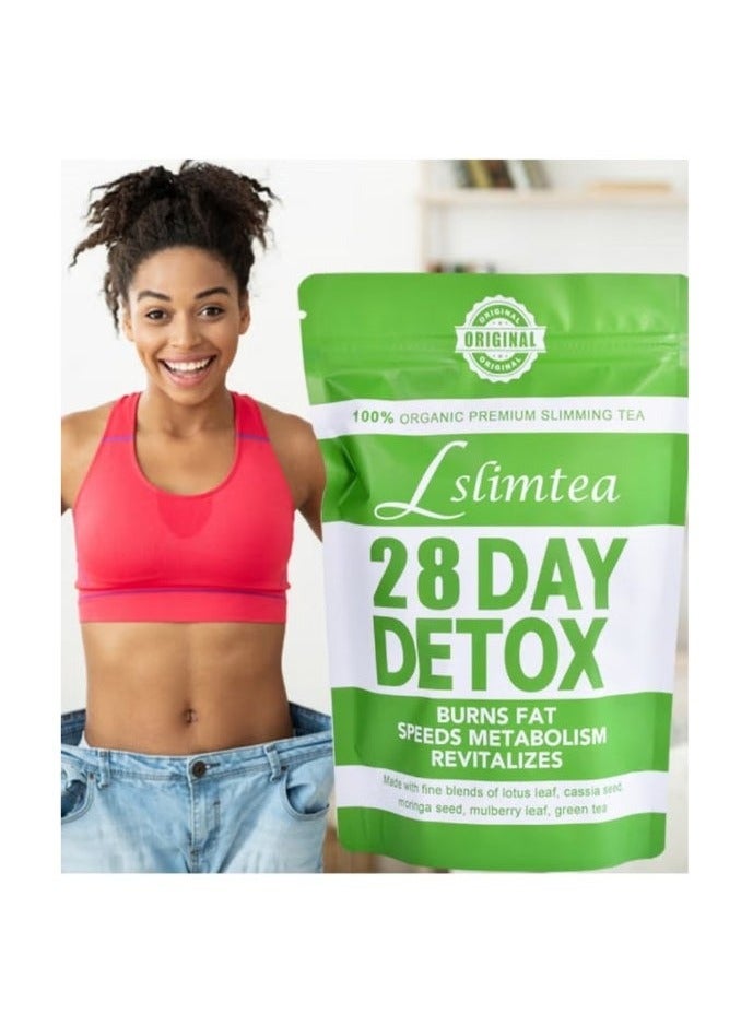 Wins Town Wins Town 28-Day Organic Weight Loss Tea – Supports Fat Digestion & Metabolism – Herbal Detox Tea with Green Tea, Lotus Leaf & Moringa – 28 Tea Bags  - Image 3