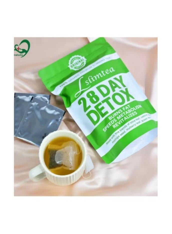 Wins Town Wins Town 28-Day Organic Weight Loss Tea – Supports Fat Digestion & Metabolism – Herbal Detox Tea with Green Tea, Lotus Leaf & Moringa – 28 Tea Bags  - Image 4