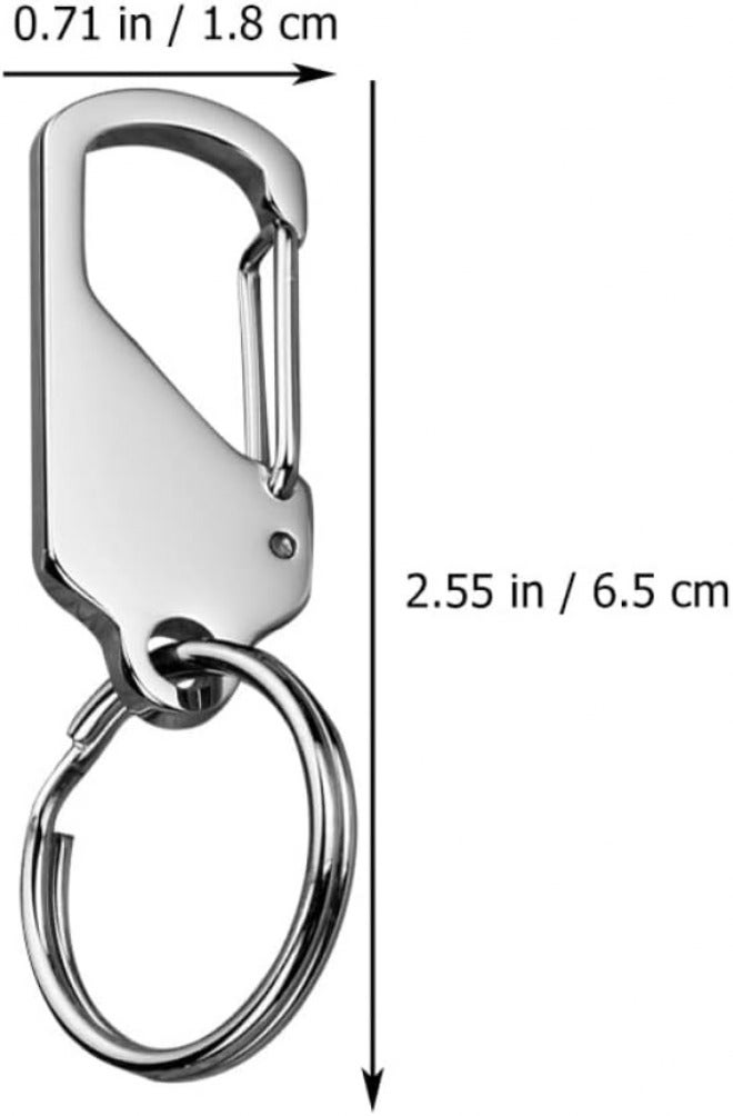 Stainless Steel Car Key Chain Set of 2 Sturdy Key Holder for Men and Women for Everyday Use - Image 4