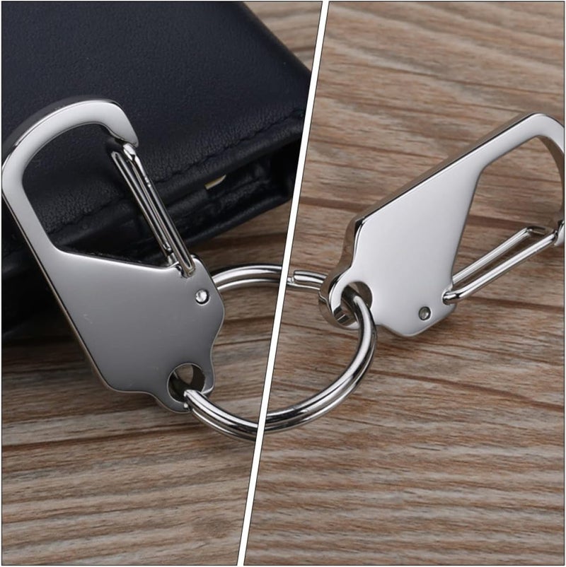 Stainless Steel Car Key Chain Set of 2 Sturdy Key Holder for Men and Women for Everyday Use - Image 2