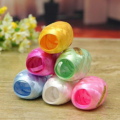 HK Balloons Multicolor 6 Pcs (5mm X 10m) Balloon Curling Ribbon Roll DIY Gifts Crafts Foil Curling for Wedding Birthday Gift Wrapping, Party Decoration,Baby Shower Party, Metallic Curling Ribbon - Image 1