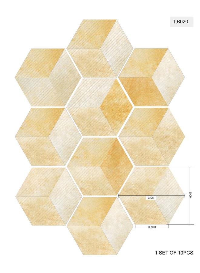 الأزرق جي دبليو الجملة حمام المطبخ ملصق جدار المطبخ غير قابل للانزلاق ، أرضيات سداسية الأضلاع ، ملخص LB001-040 - Image 1