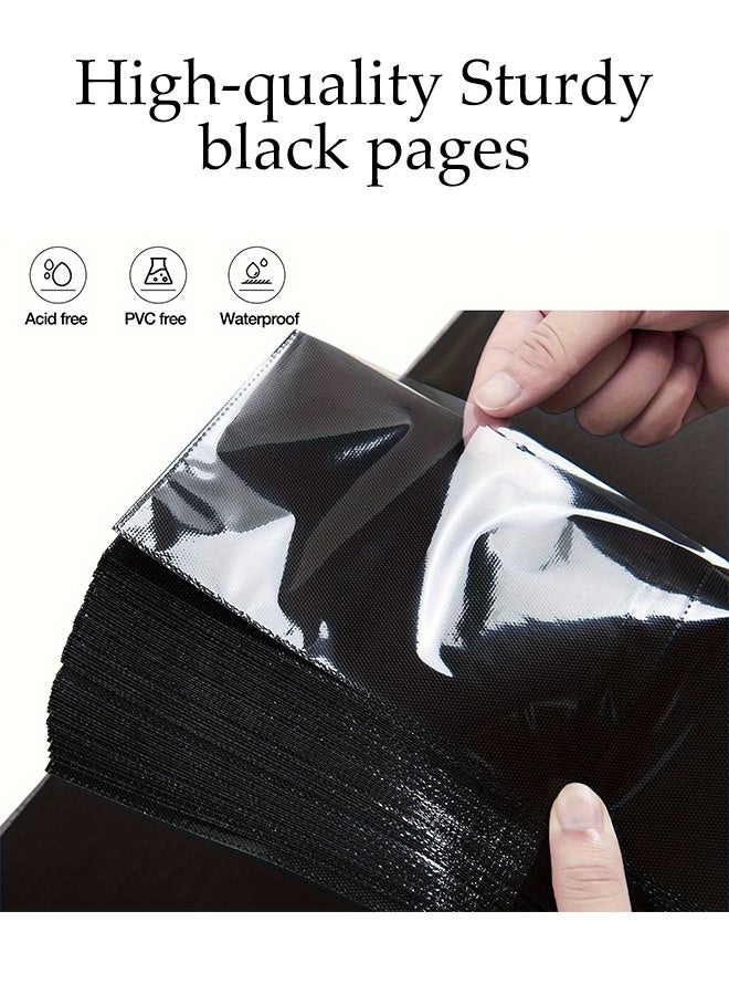 DUNISO 400 Pocket Leather Photo Album for 4x6 inch Slip-in Picture Album Extra Large Capacity Leather Frame Cover Family Wedding Picture Case Picture Albums Holds for Wedding Family Baby Travel Black - Image 3