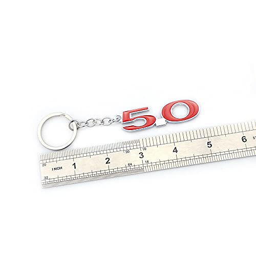 EmbRoom 5.0 Car Keychain Key Ring Replacement for 2011~2014 Mustang GT 500 Cobra (Red) - Image 2