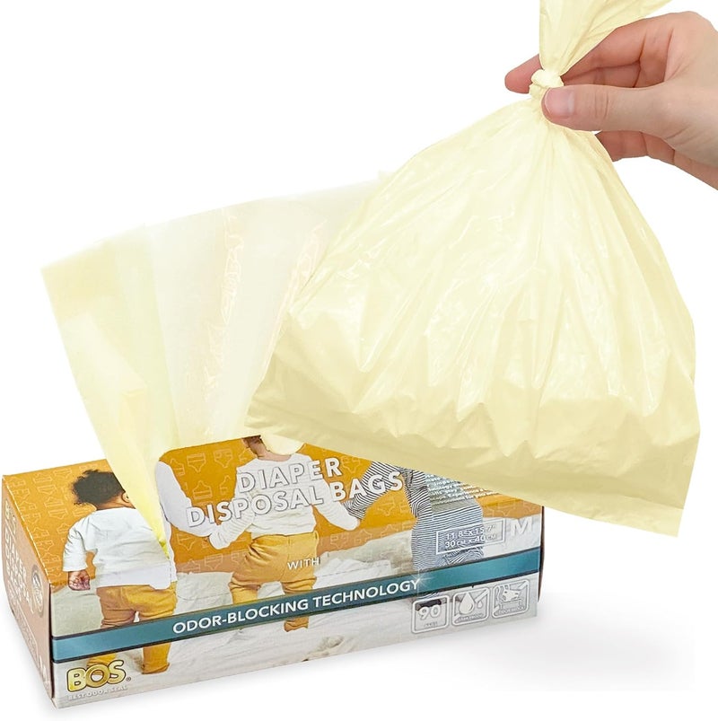 BOS Odor-Sealing Diaper Disposal Bags - 90 Count - Image 1