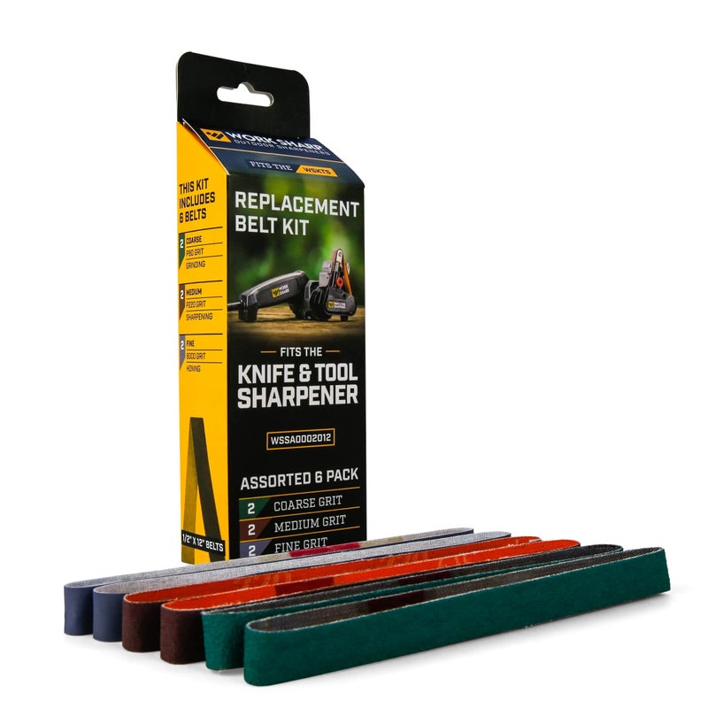 Work Sharp Official Work Sharp Knife & Tool Sharpener Assorted (P80, P220, 6000) Replacement Belt Kit - Image 1