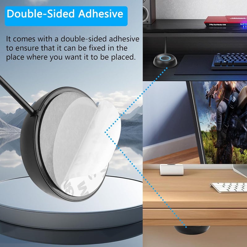 SinLoon PC Power Switch Desktop Computer External Remote Start Motherboard Button Extension Cable with LED Light Black - Image 3