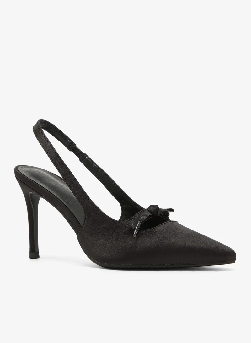 ايلا Mid Heel Stiletto Pumps With Bow Detail