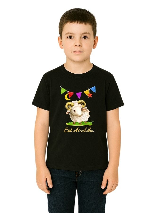 PRINTSHOP4ME Boys Eid Al-Adha Themed Cotton T-Shirt–Round Neck,Short Sleeve,Comfortable Kids Wear For Festive Celebrations  - Image 1