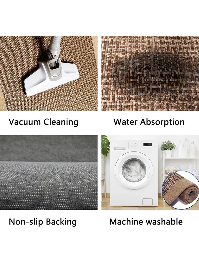 RATSAW 2 Piece Farmhouse Kitchen Rug Set Non-Slip Heavy-Duty Standing Mat Waterproof Comfort Floor Runner - Image 5