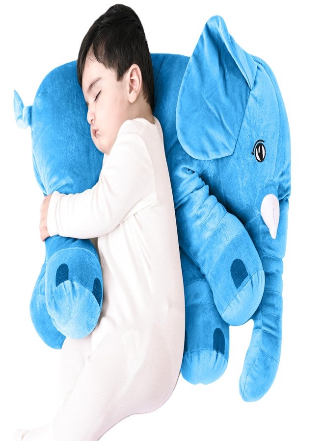DearJoy Big Size Fibre Filled Stuffed Animal Elephant Soft Toy for Kids of Plush Hugging Soft Toy for Kids boy Girl Birthday Gift (60 cm, Blue Color, 1 Year Above) - Image 1