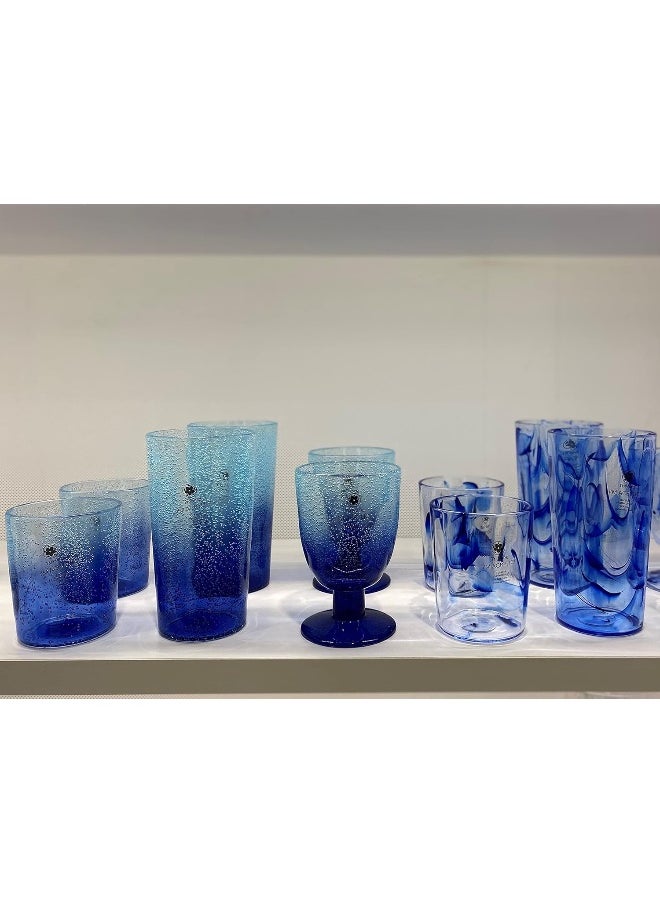 TarHong - TarHong Aegean Swirl Premium Acrylic Drinkware Tumbler/Old Fashioned Glass, 12.4 Ounce, Blue Swirl, Set of 6 - Image 1