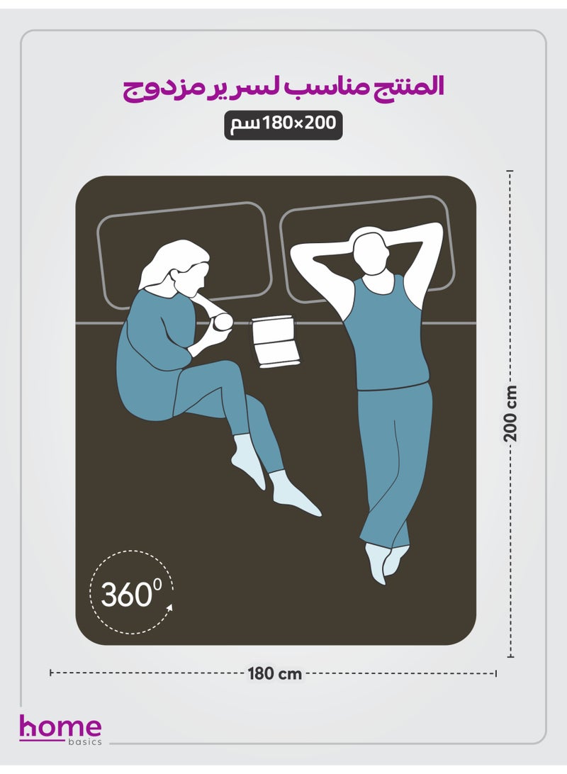 Donetella Bedding Fitted Sheet - Fits 180x200 Cm For King Bed - 3 Pcs (1 Fitted Sheet and 2 Pillowcases) - 35 Cm Deep Pocket - Solid Bed Sheet - Image 2