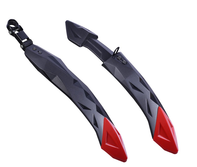 ShreNik Plastic Fenders Front and Rear Set Senior Standard Size Dual Color Cycle Mudguard for Bicycle (Red) - Image 3