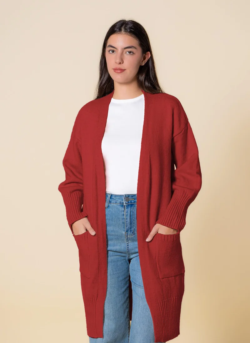 SHAPES LONG KNITTED CARDIGAN