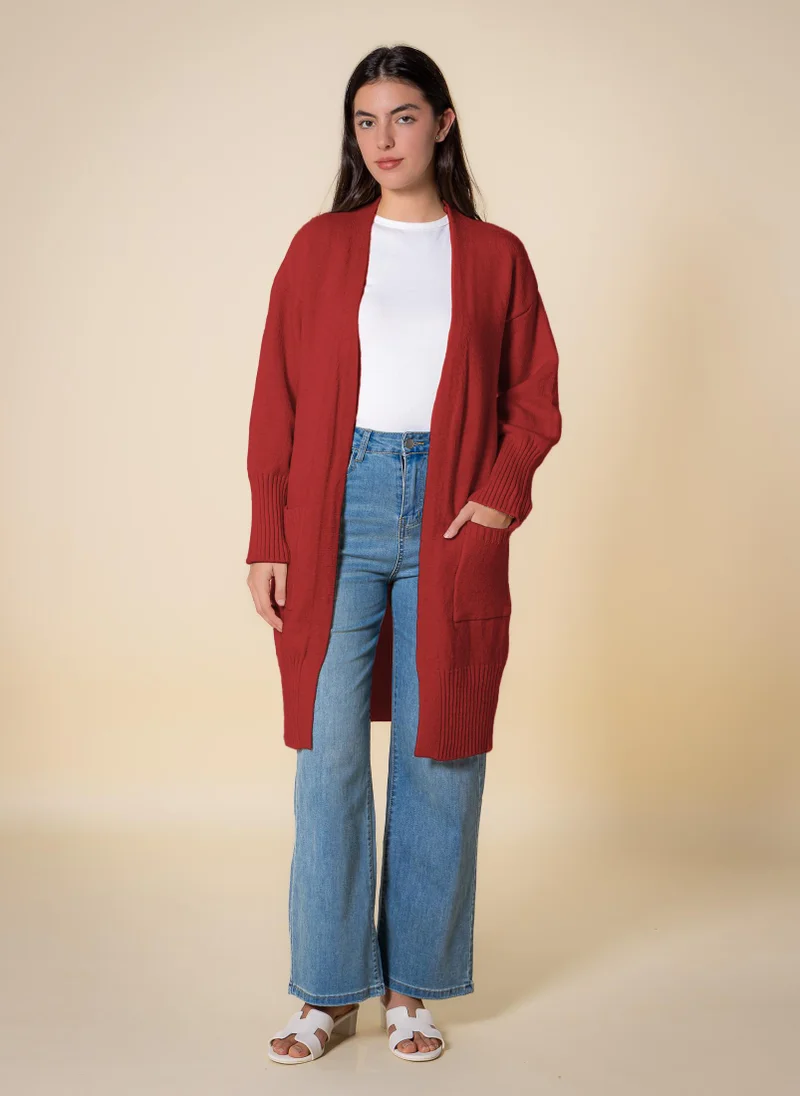 SHAPES LONG KNITTED CARDIGAN