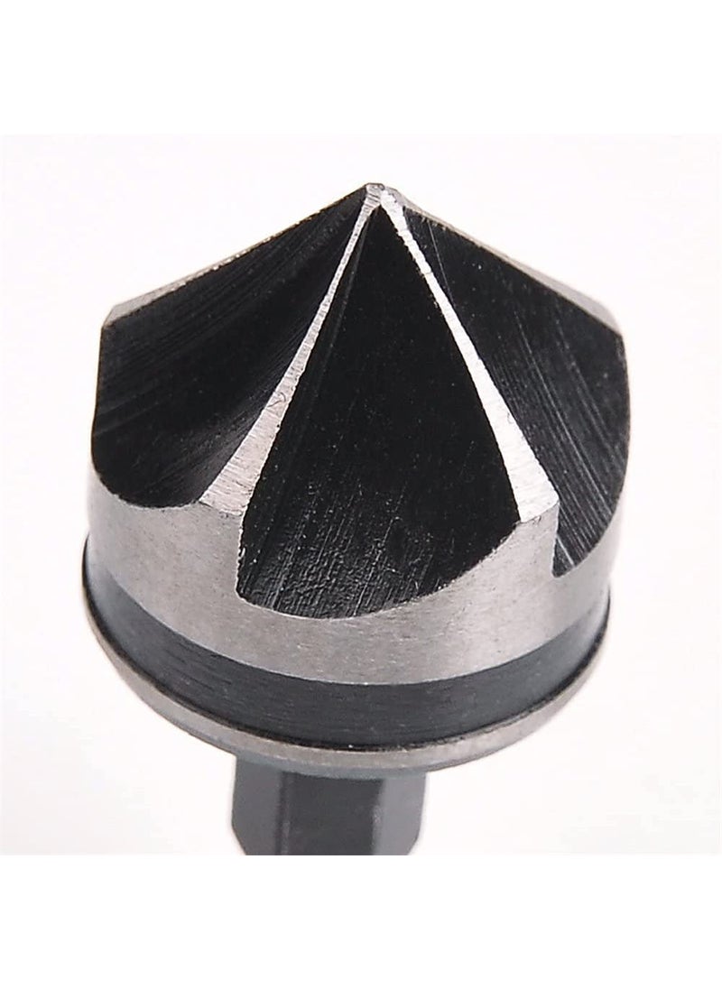 Hetkrishi - Hetkrishi Countersink Chamfer Drill Bit Set 12 16 19mm Hex Shank Power Drill Bit Bore Set for Wood Plastic And Soft Metal - Image 1