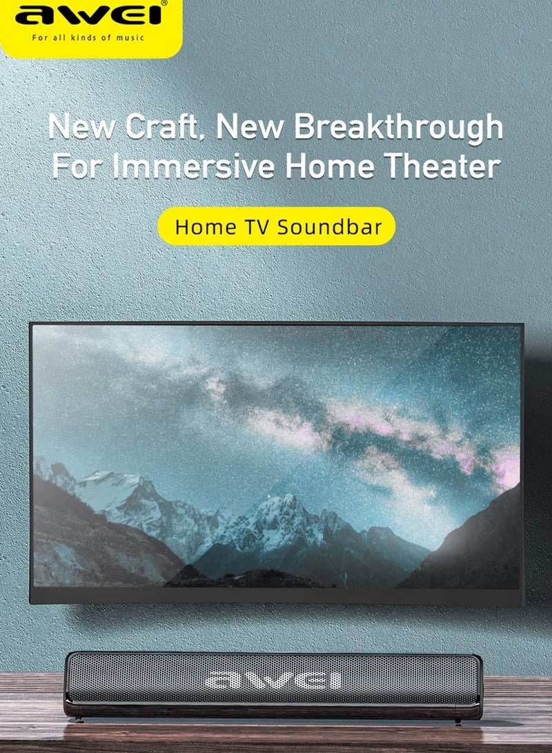 Awei 10W Bluetooth Speaker - Wireless speaker for PCs, laptops, TVs, smartphones, and tablets - Mini home theater with surround sound - Supports USB/AUX/TF card/TWS interconnect - Image 5