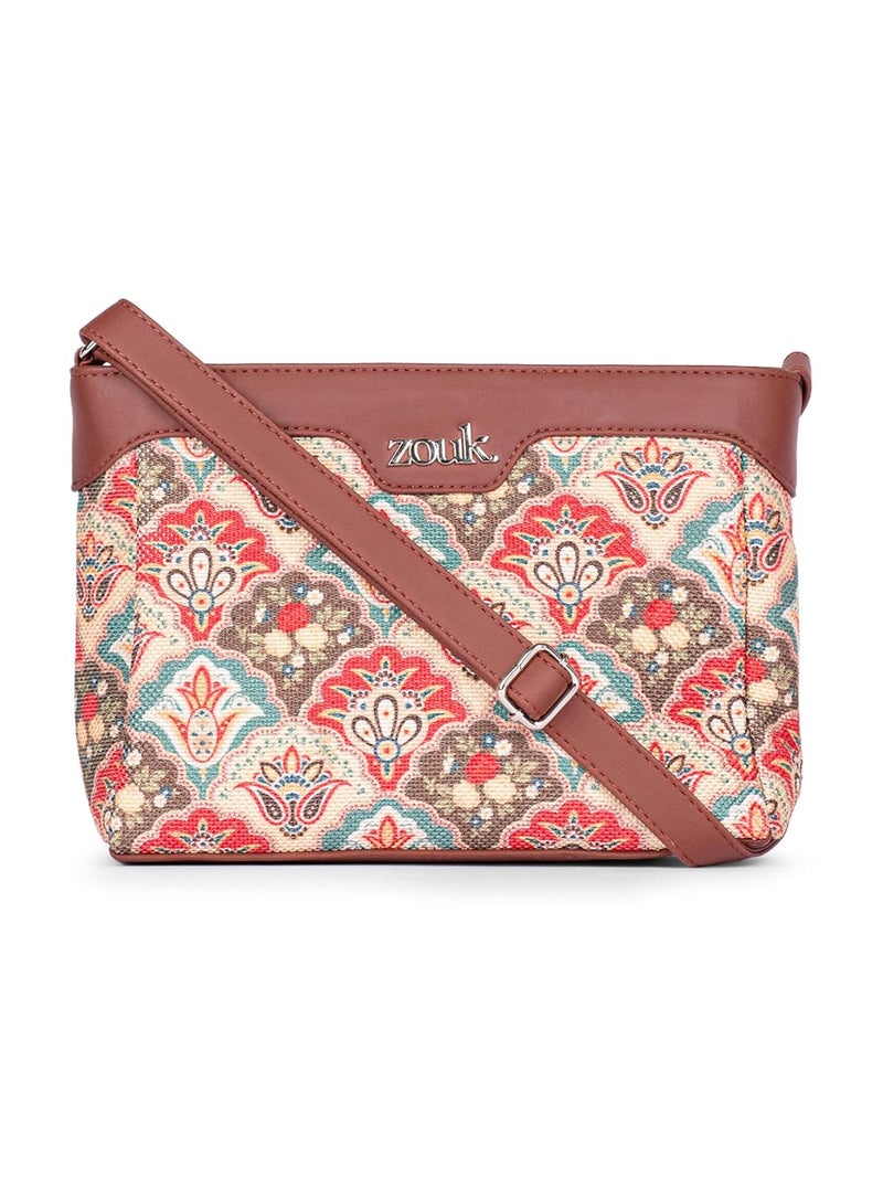 ZOUK Harmony Sling Bag | Crossbody Bags for Women | Women's Handbags | Stylish | Vegan Leather Evening Bag | Travel & Office Use | Purse and Wallet - Image 1
