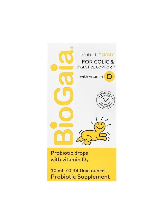 بيوجايا بروتيكتيس بيبي، قطرات بروبيوتيك مع فيتامين د3، 0.34 أونصة سائلة (10 مل)