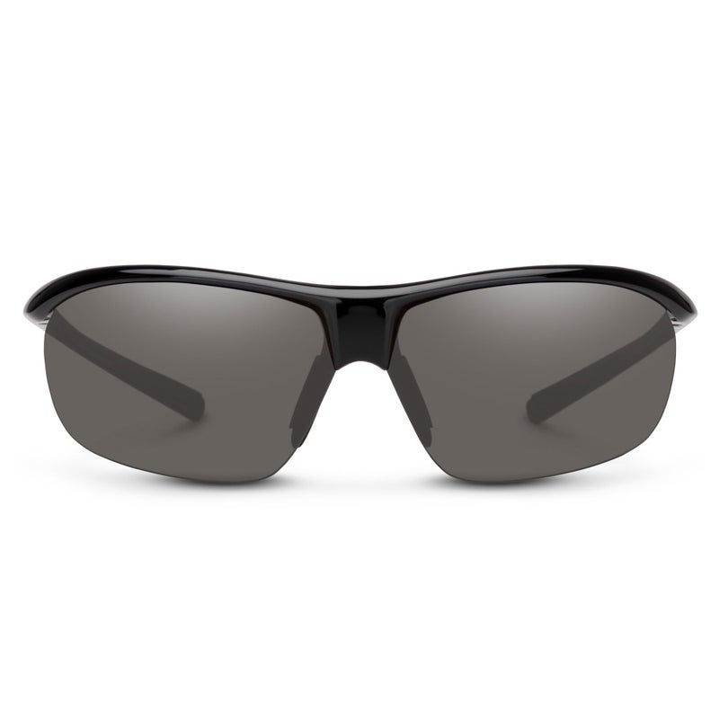 Suncloud Zephyr Polarized Sunglasses – 100% UV Protection – Comfortable Fit, Trendy Design – for Men & Women - Black + Polarized Gray Lenses - Image 2