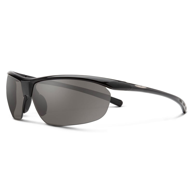 Suncloud Zephyr Polarized Sunglasses – 100% UV Protection – Comfortable Fit, Trendy Design – for Men & Women - Black + Polarized Gray Lenses - Image 1