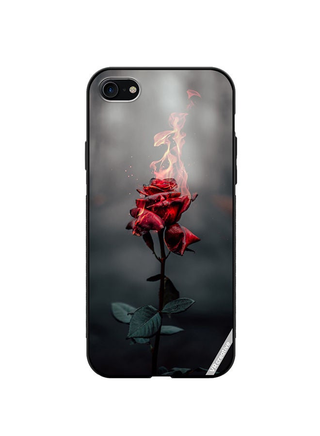 VR CREATIVE Protective Case Cover For Apple iPhone SE (2022) Burning Rose Design Multicolour - Image 1
