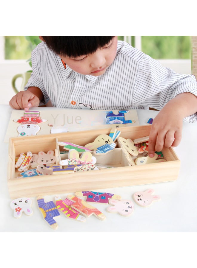 Jigsaw Puzzle Toy - 3d Puzzle Game - 3d Stereoscopic Illusion Educational Brain Teaser Perfect Gift For Kids-Color:Bunny Changing Clothes - Image 3