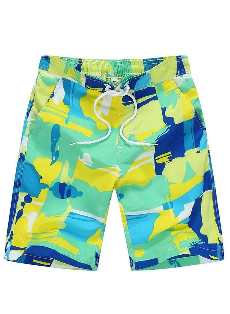 Y&D Boys Swim Trunks Camouflage Quick Dry Beach Shorts Board with Mesh Lining - Image 1