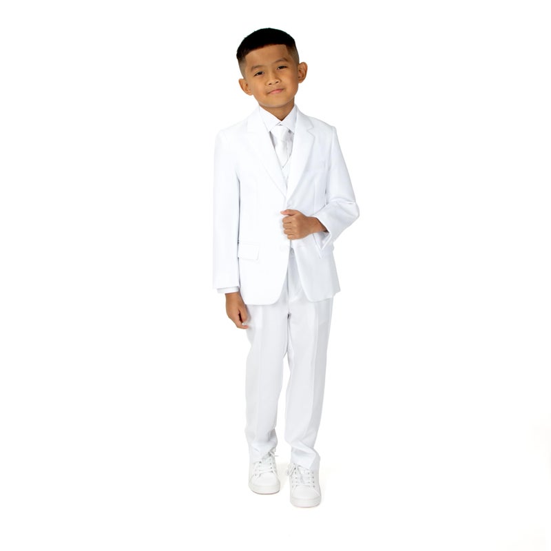 Spring Notion Big Boys Modern Fit White Suit Set 3T
