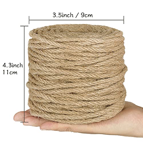 Tenn Well 5mm Jute Rope, 164 Feet 4Ply Twisted Thick Twine Rope for Gardening, Crafting, Recycling, Cat Scratching Post, Farmhouse Decor, Macrame Projects - Image 5