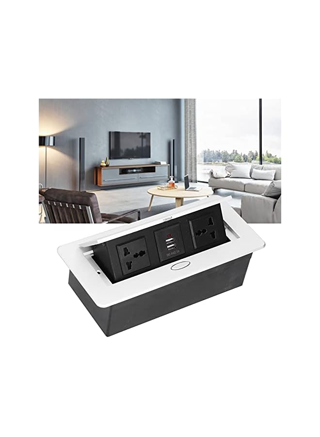 The Bros Floor Electrical Outlet, Up Desktop Socket 3 Hole with LED Indicator for Electrical Equipment - Image 3