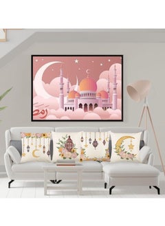 4PCS Linen Ramadan Mubarak Pillow Covers 18x18" Light Moon Stars Ramadan Cushion Cover Zipper Throw Pillow Covers for Couch Sofa Car Living Room Home Decor Pillowcase - pzsku/Z0439087FD182869A15AFZ/45/_/1735109644/e745264e-3153-4b01-b44c-c8ce266fe09f