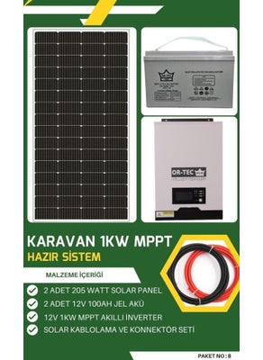 Or-Tec Caravan Solar Powered 1kw Mppt Solar System No: 8  - Image 2