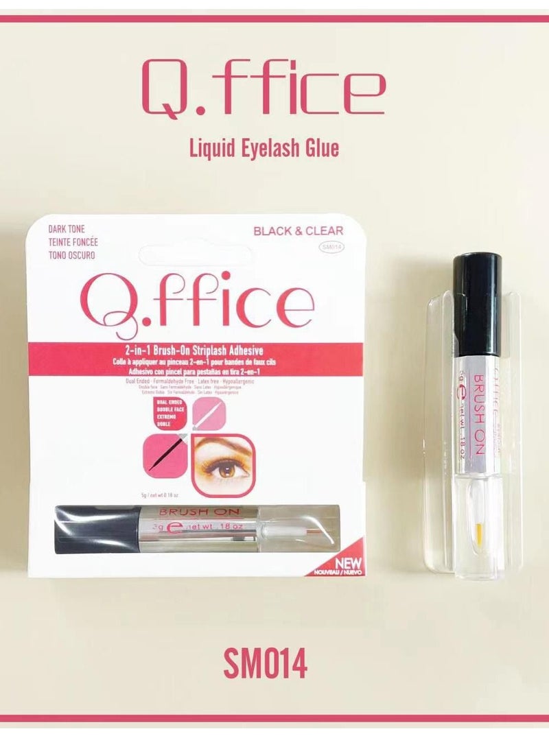 Office 6 Pieces 2 in 1 Eyelash Glue Black And Clear 3g - Image 3