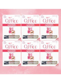 Office 6 Pieces 2 in 1 Eyelash Glue Black And Clear 3g  - Image 1