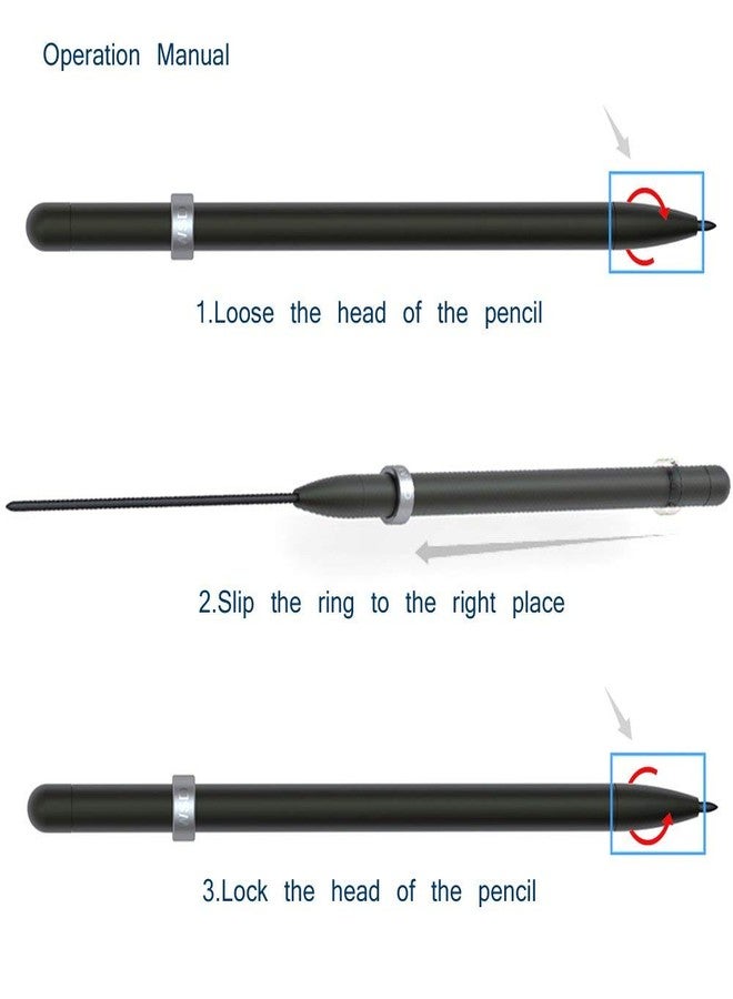 WSD Mechanical Pencils, Magnetic Control Pencil, CNC Machined, Universal 2.0mm Pencil Refill, Black - Image 2