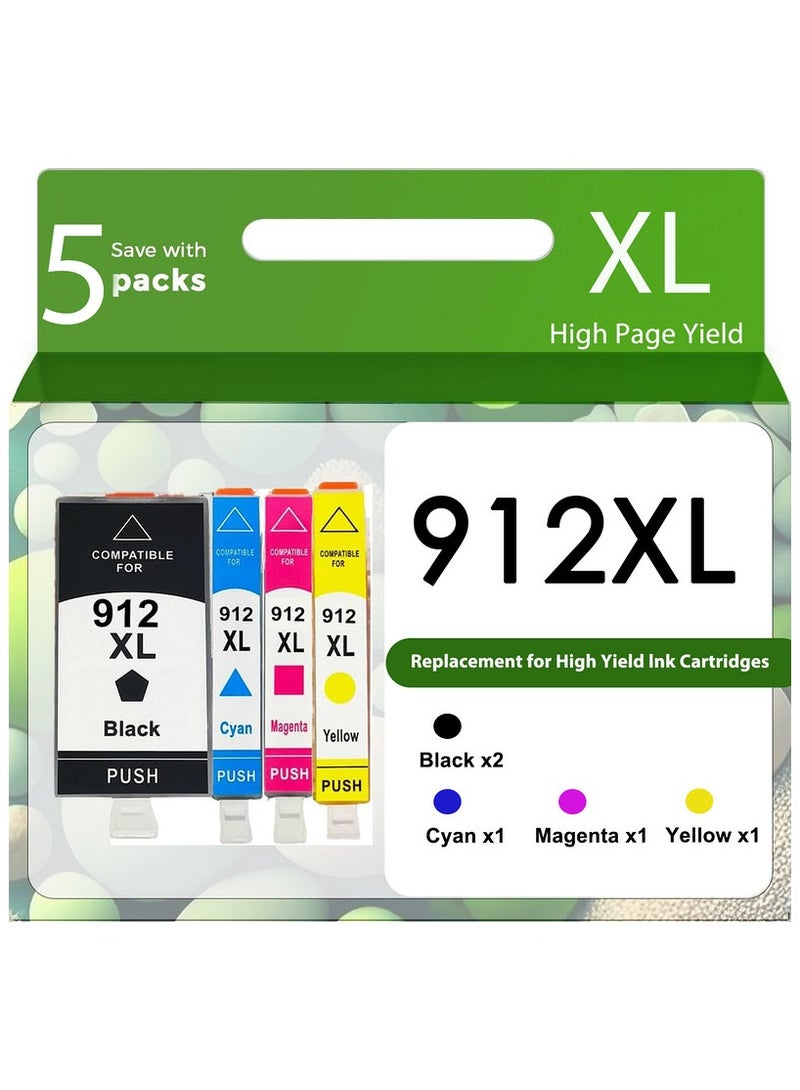 912XL Ink Cartridges Multipack Replacement for HP 912 XL Ink Cartridges for OfficeJet 8010 8012 8013 8014 8015 8017 8018 OfficeJet Pro 8022 8023 8024 8025 (4-Pack)  - Image 1