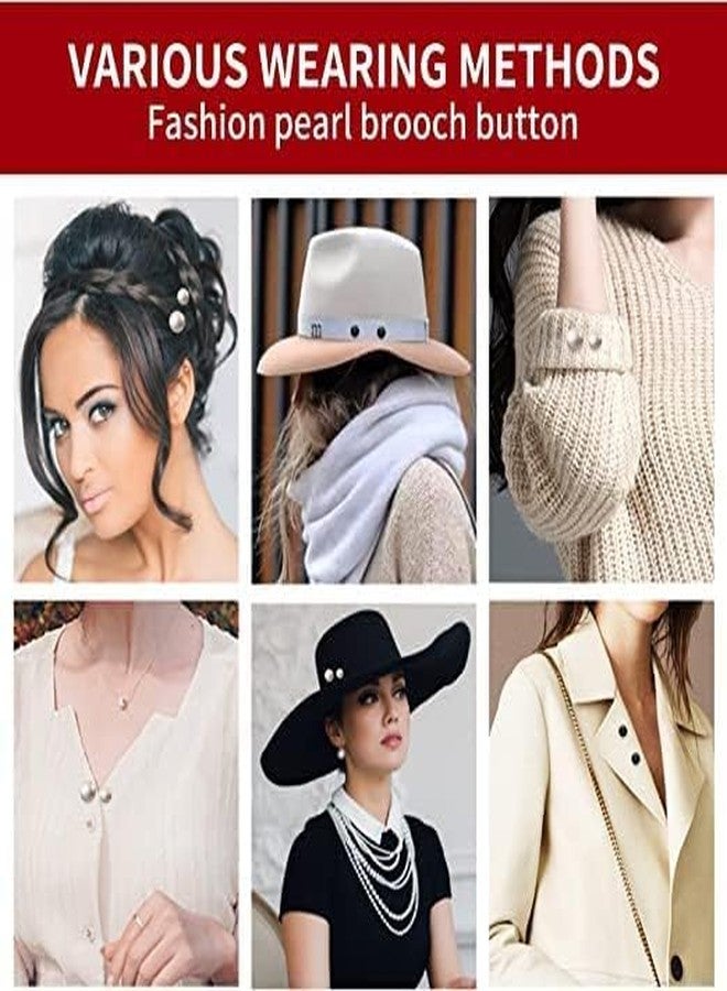 ZANOTTRA 6 Pieces Artificial Pearl Brooch Pins, Anti-Exposure Neckline Safety Pins Sweater Shawl Clips for Women Girls Wedding Party Decorations, Saree Brooch for Women Stylish (2 Styles) - Image 4