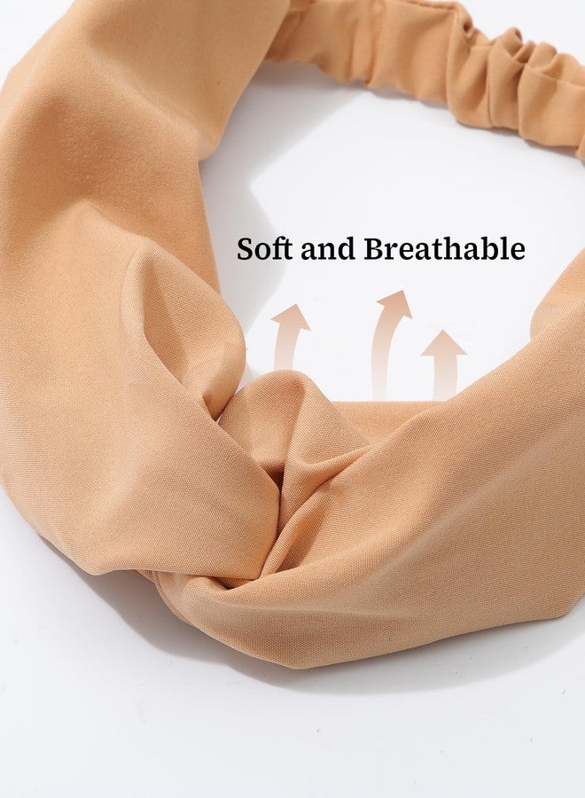 AWAYTR Women Long Head Wraps Bands - Twist Knotted Headbands for Women Long Thick Hair 3PCS Chiffon Criss Cross Head Wraps Non Slip Hair Band - Image 5