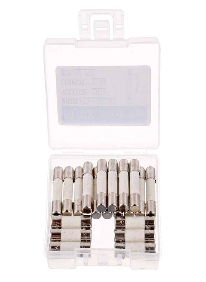 BOJACK FIDEBEY Fusibles de cerámica T6.3AH250V 5x20mm 6.3A 250V de soplado lento 6.3 amperios 250V tube de cerámica fusibles de retardo de Tiempo (paquete de 20 unidades) - Image 2