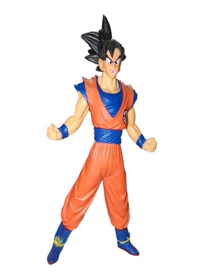 ONE POINT COLLECTIONS Anime Warrior Action Figure in Orange Battle Suit – Super Saiyan Style Fighting Character Collectible Toy, Detailed Cartoon Hero Figurine for Kids, Anime Fans & Display Decoration - Image 1