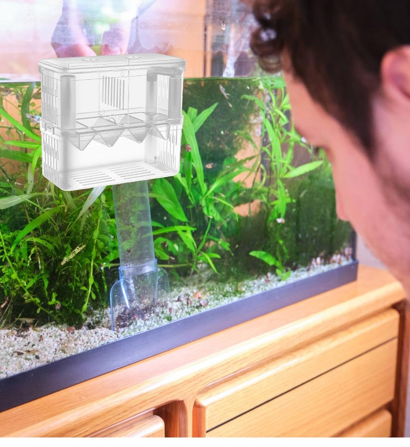 Scroll Store Store Aquarium Double Deck breeding Box for Fish | Isolation Box for Fish and Shrimp (Large) - Image 5