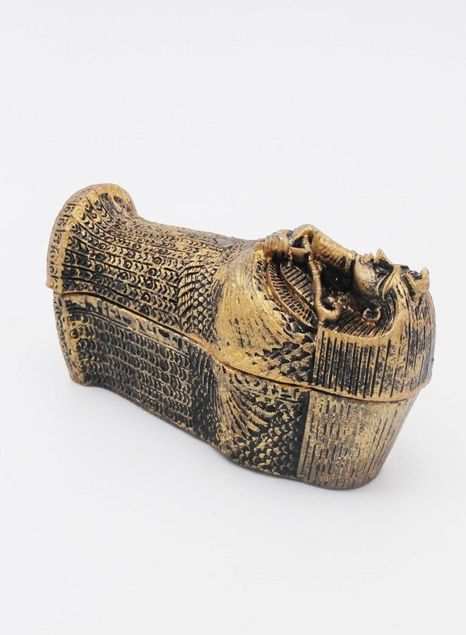 Kocris Casa Aquarium Mummy Gold Coffin Decorations Egypt Fish Reptile Turtle Tank Décor Ornament Pet Bronze - Image 3
