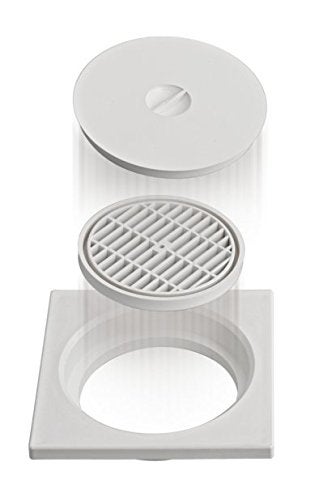 CIPLA PLAST CIPLAPLAST Plastic Shower Floor DrainStrainer with Lid Plastic Drainer for Kitchen Utensils BRC732WH2 Floor Drainer for Bathroom Pack of 2 - Image 2