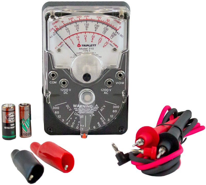 Triplett 3018 Model 310 Hand-Sized Analog Multimeter - AC/DC Voltage, DC Current, Resistance, White - Image 3